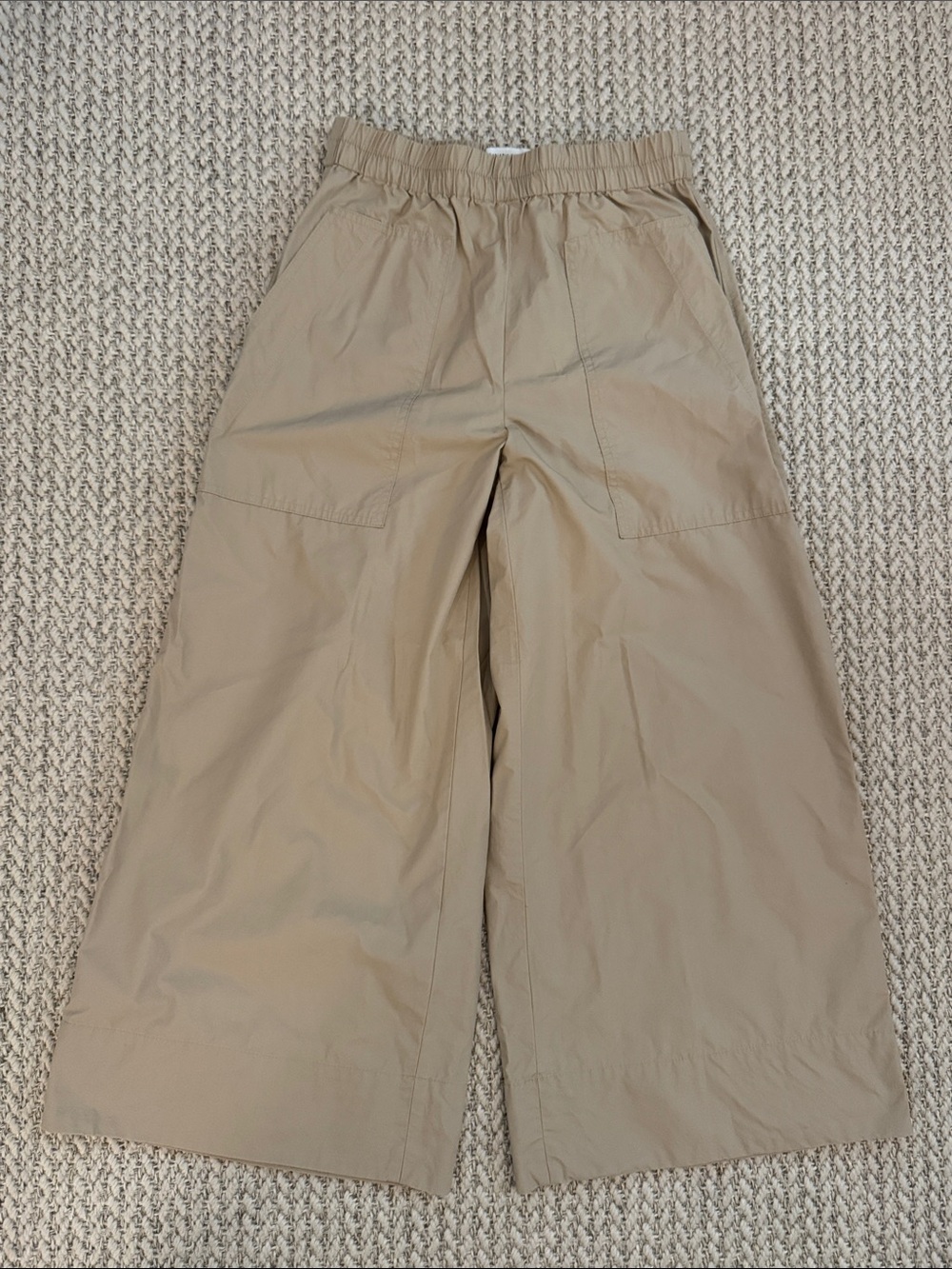Banana Republic Wide-Leg Khaki Pull-On Pants Poplin xs